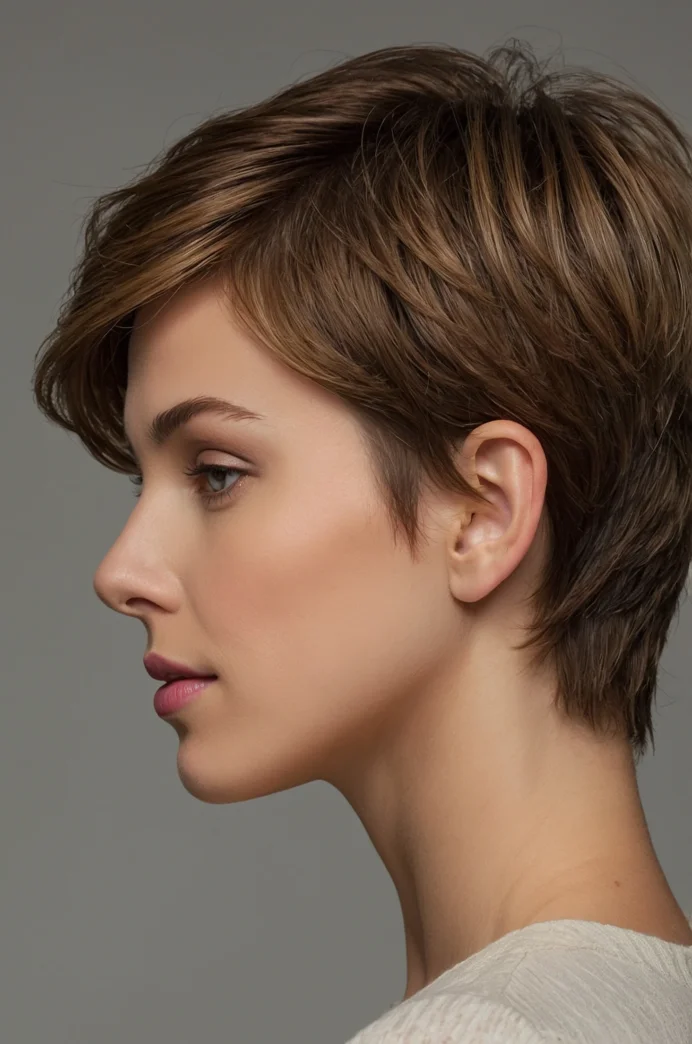 Graduated Pixie for Thin Hair