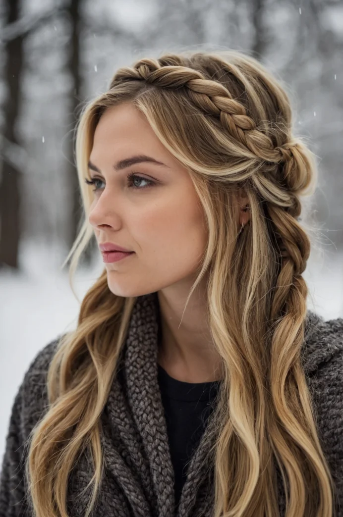 Half-Up Braided Hairstyle