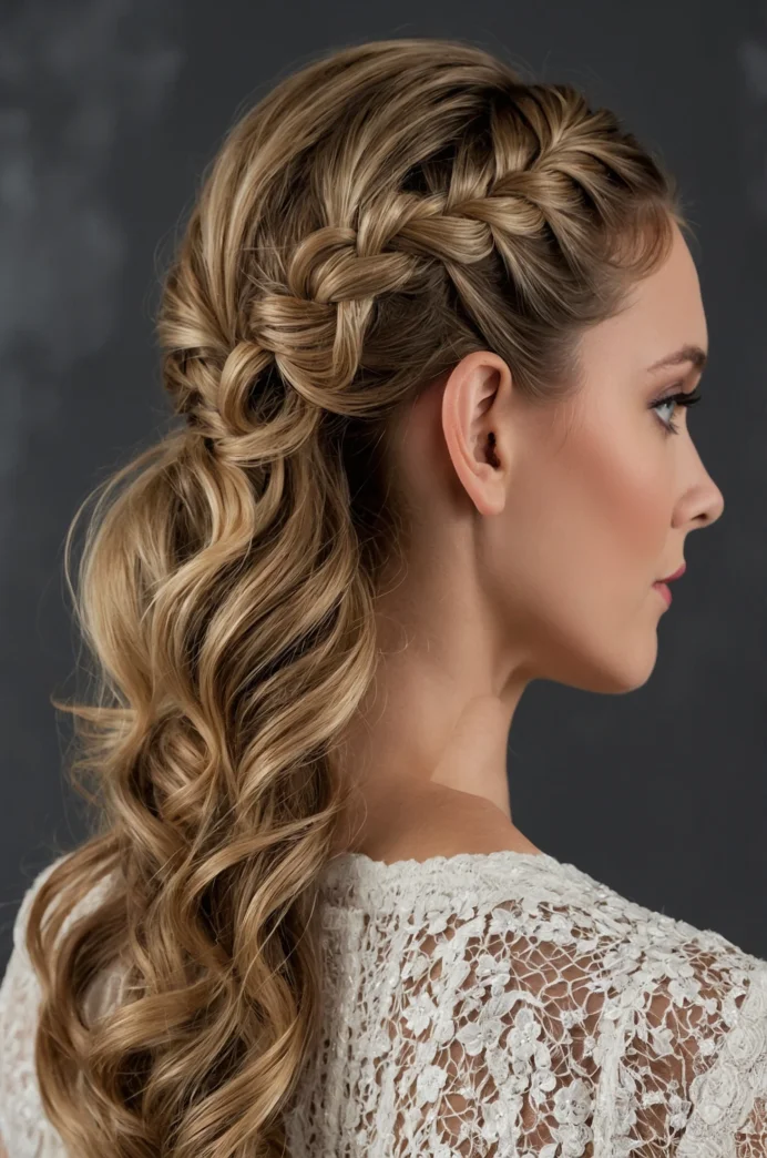 Half-Up Half-Down with Braids