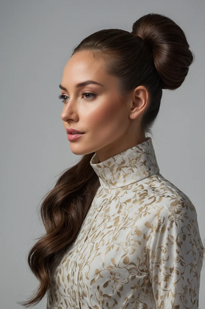 High Ponytail with Wrapped Base