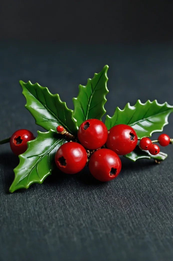 Holly Berry Hair Clip