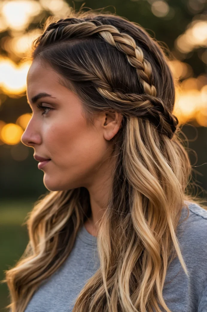 Infinity Braid with Multi-Colored Highlights