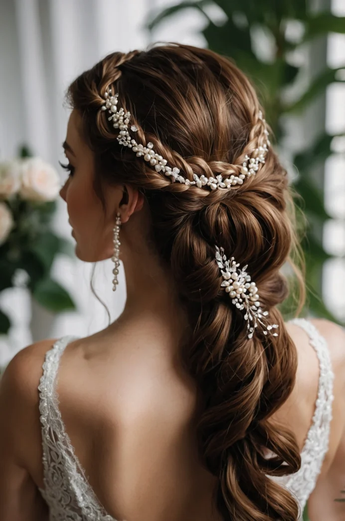 Infinity Braid with Pearl Hairpins