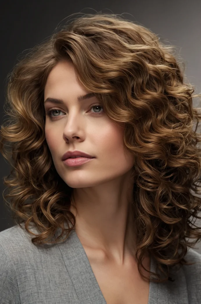 Layered Lob with Diffused Curls