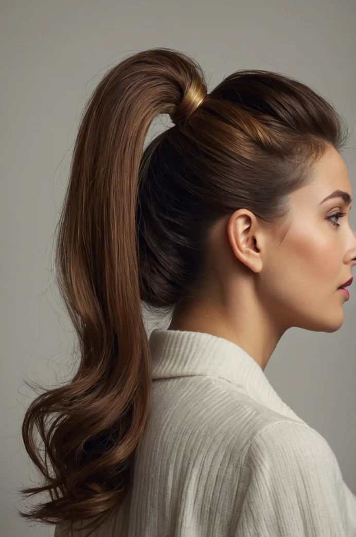 Looped Ponytail with Volume