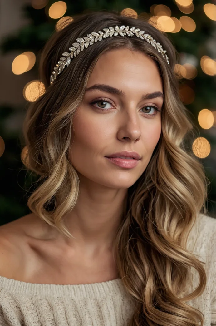 Loose Waves with Sparkling Headband