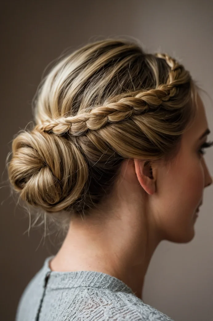 Low Bun with Braided Detail