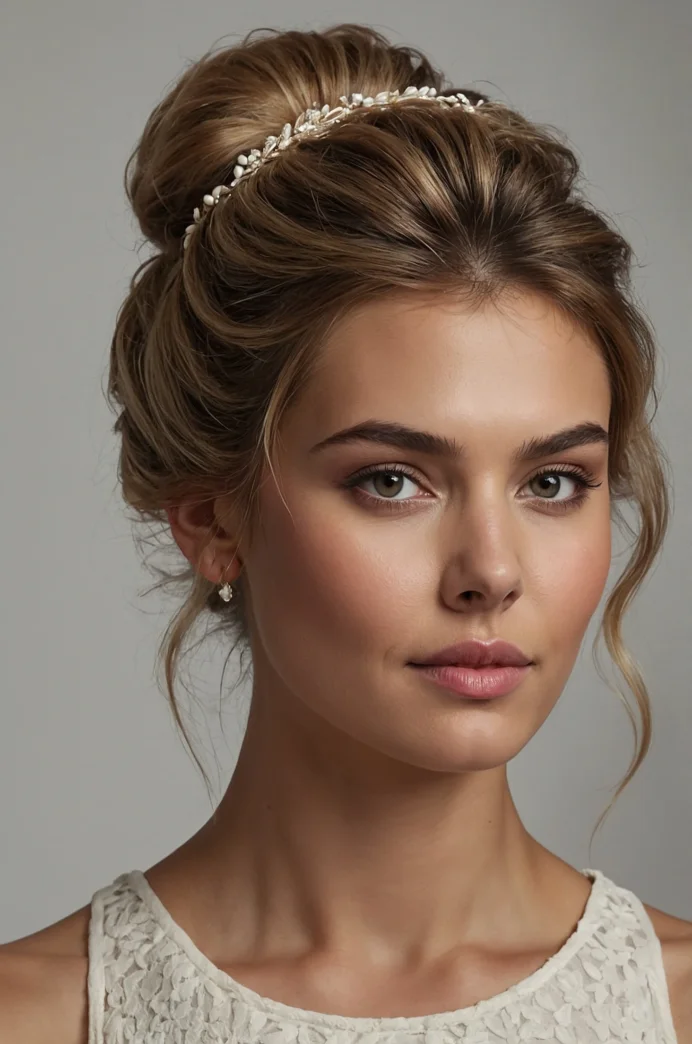 Messy Bun with Face-Framing Pieces