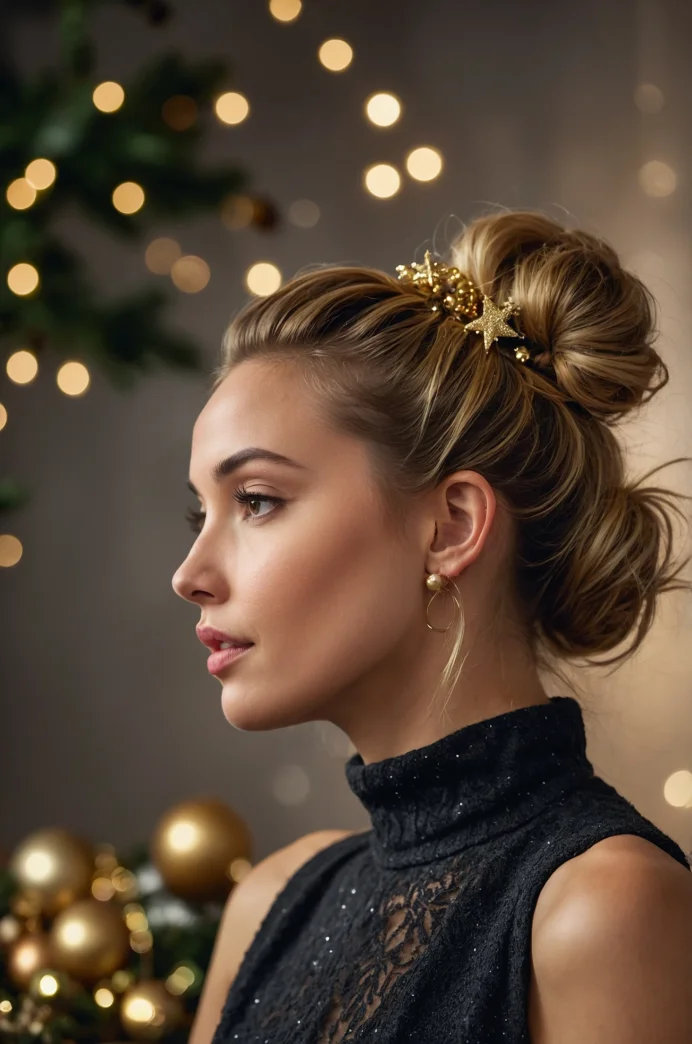 Messy Festive Bun