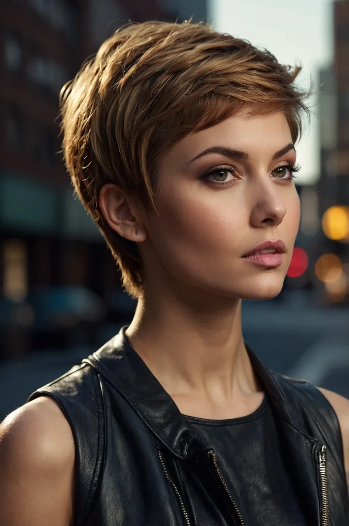 Pixie with Deep Side Part and Volume