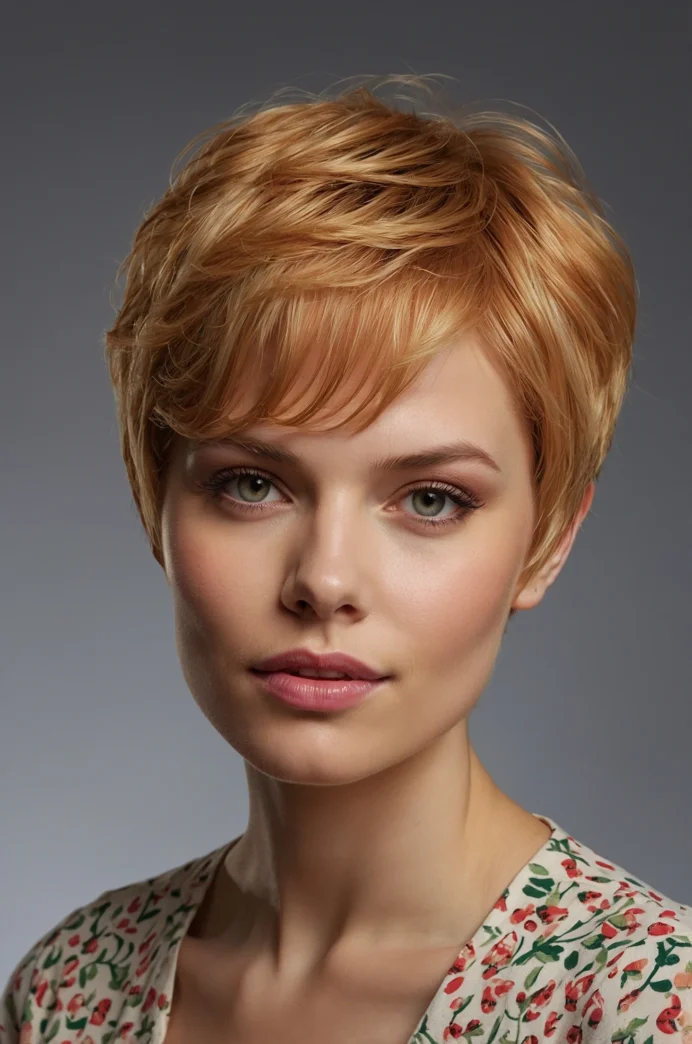 Pixie with Flipped-Up Ends