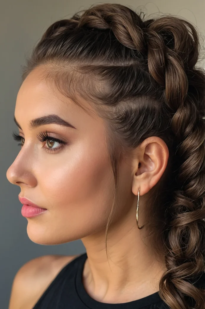 Rope Braid with Defined Curls and Baby Hairs