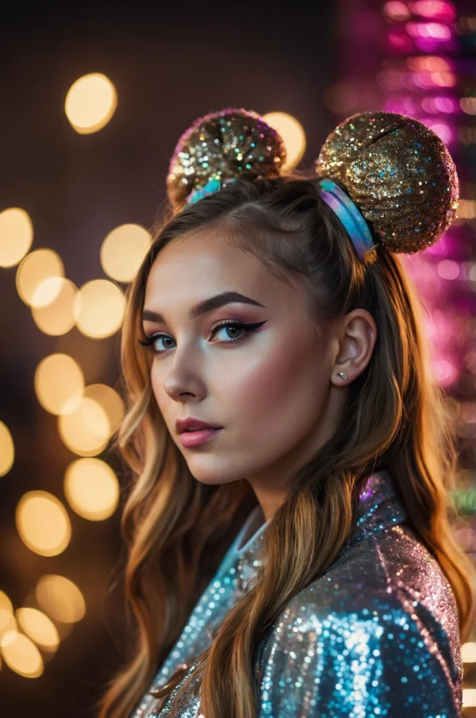 Space Buns with a Glitter Headband