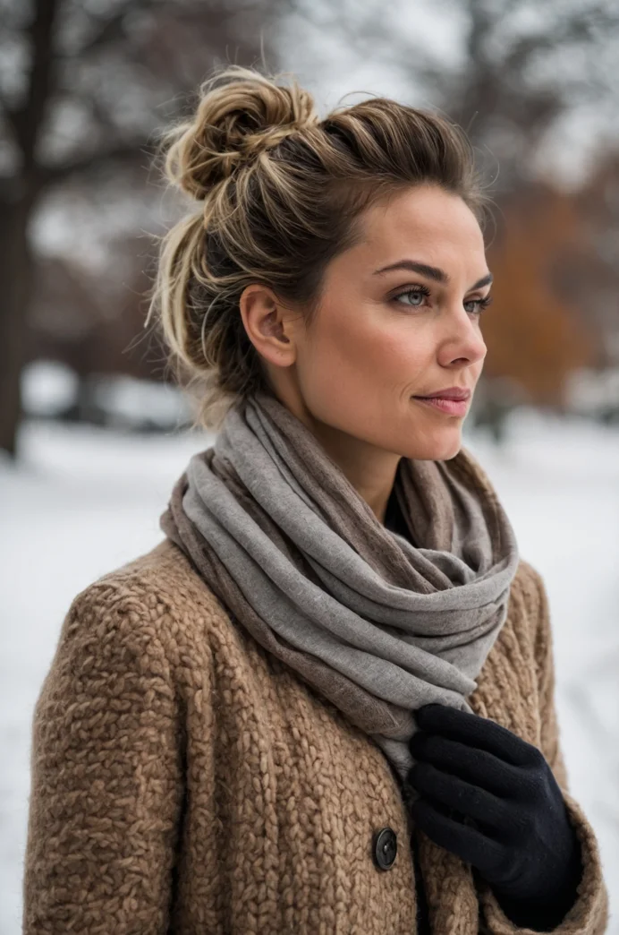 Textured Waves with a Messy Bun