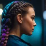 Vibrant Braided Styles with Bold Color Highlights