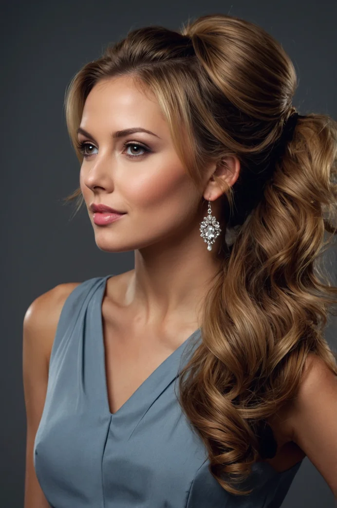 Voluminous Side Ponytail