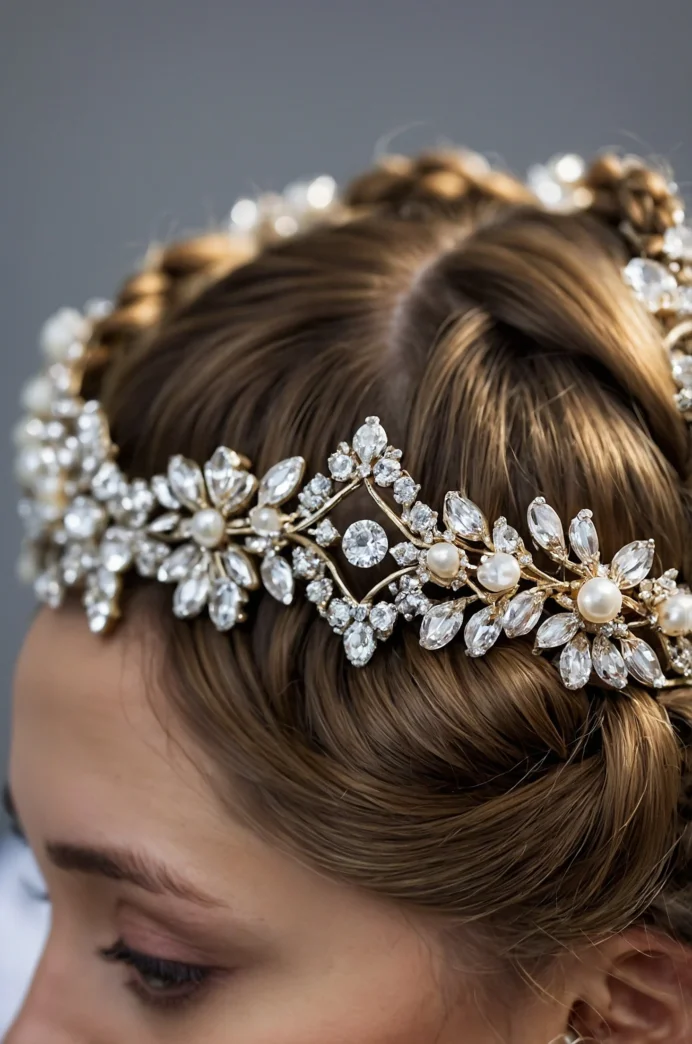 Crown Braid with a Jeweled Headband