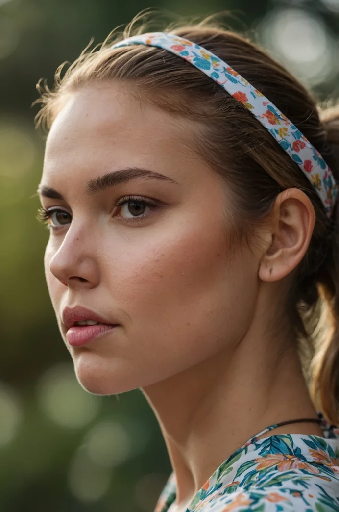 Headband with a Side Ponytail