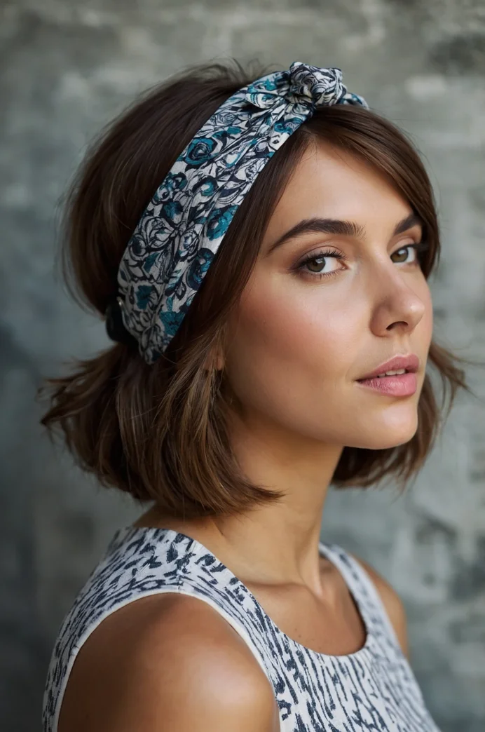 Textured Lob with a Wide Fabric Headband