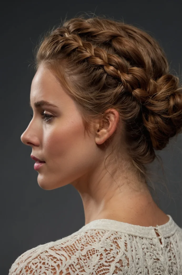 Low Bun with Braided Detail