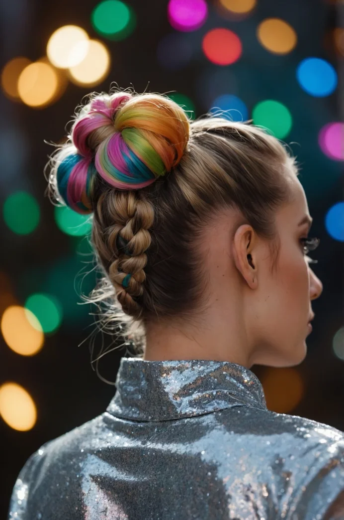 Space Buns with a Glitter Headband