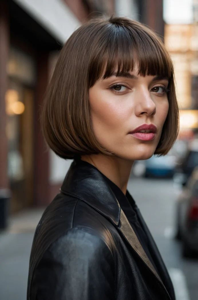 Blunt Bob with Side Bangs