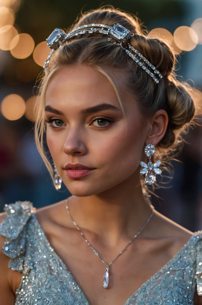 Space Buns with Crystal Clips