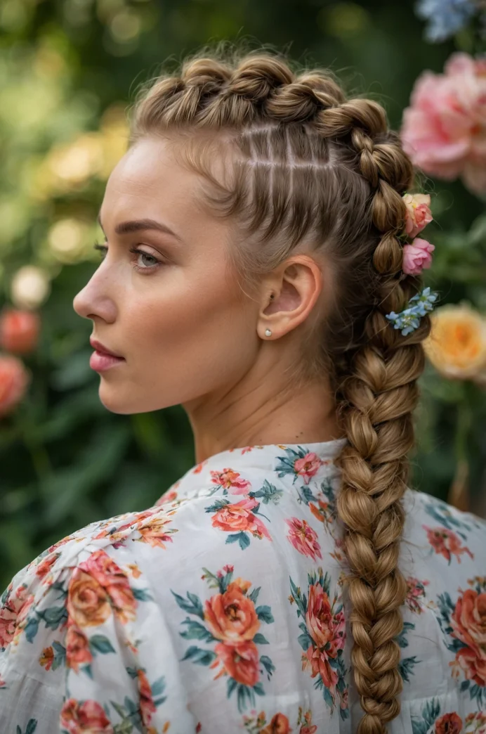Curly French Braids