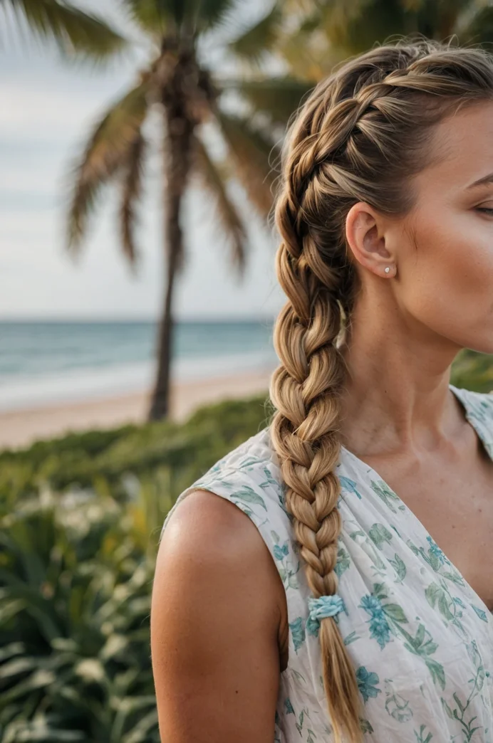 Beach French Braid with Loose Ends