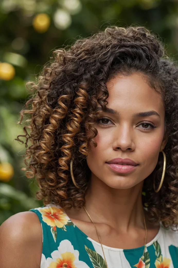 Curly Half-Up Twist Out