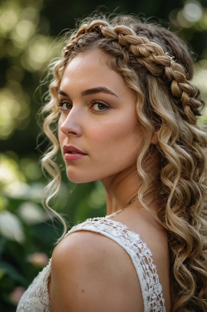 Curly Halo Braid
