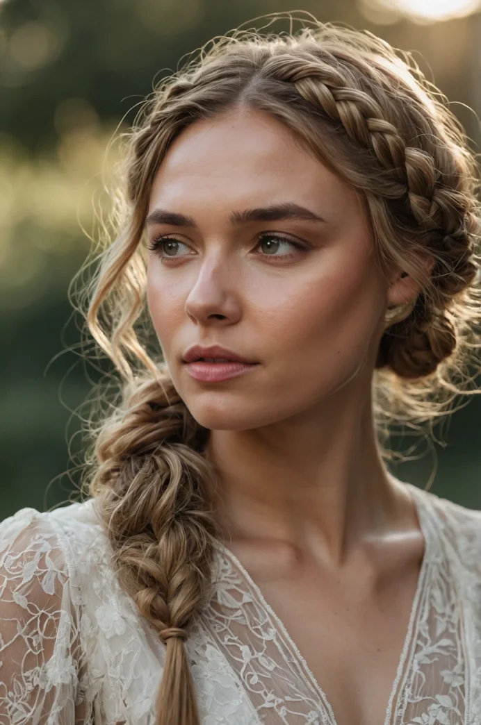 Halo Braid with Natural Texture