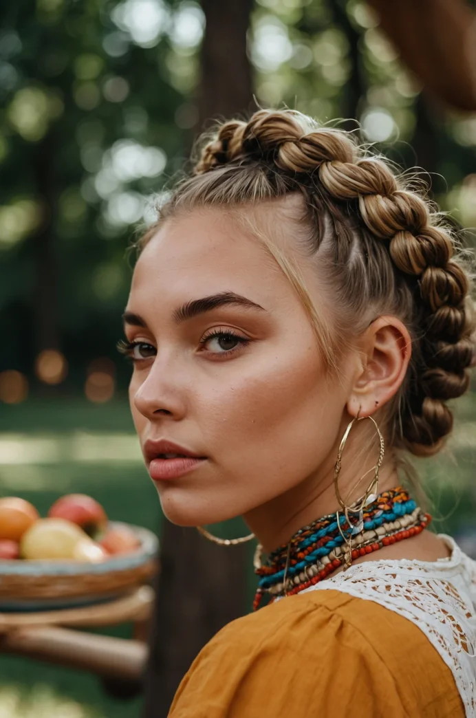 Low Braided Space Buns