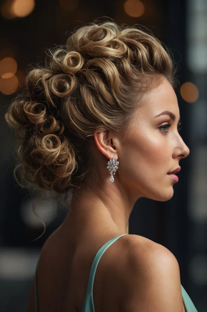 Curly Low Bun