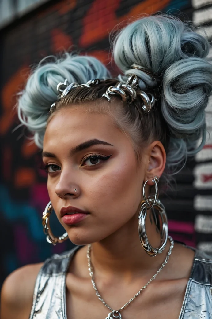 Space Buns with Hair Rings