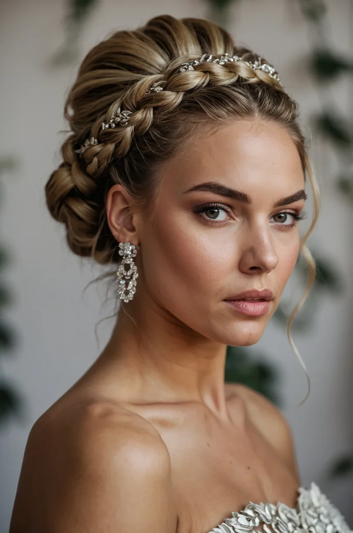 Braided Updo with Hair Rings