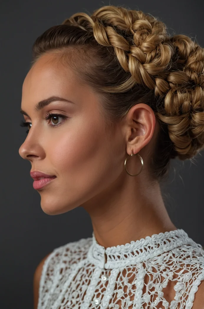 Curly Twist and Braid Updo