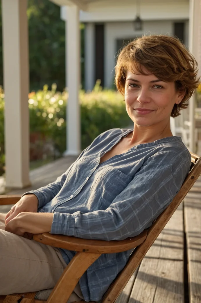 The Air-Dried Wavy Pixie