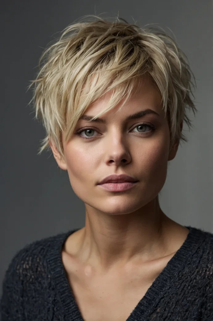 The Ash Blonde Messy Bixie