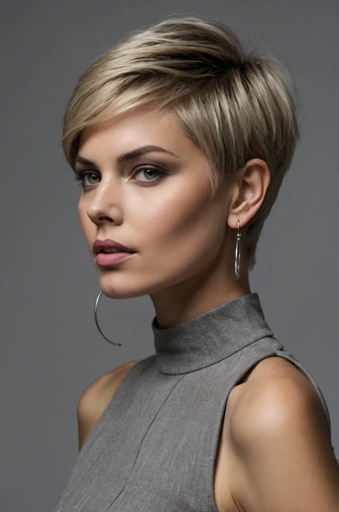 The Ash Blonde Pixie with an Undercut