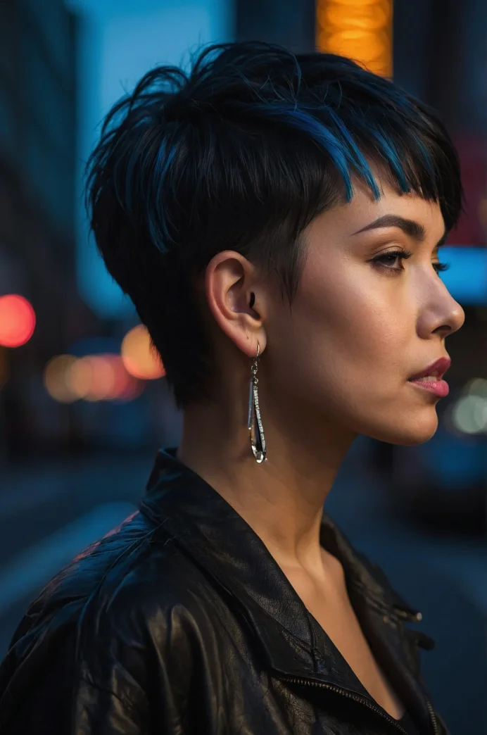 The Asymmetrical Pixie with a High Fade Undercut