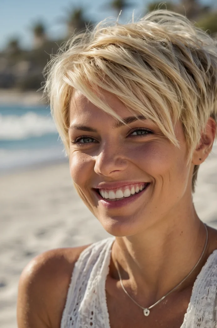 The Blonde Textured Pixie