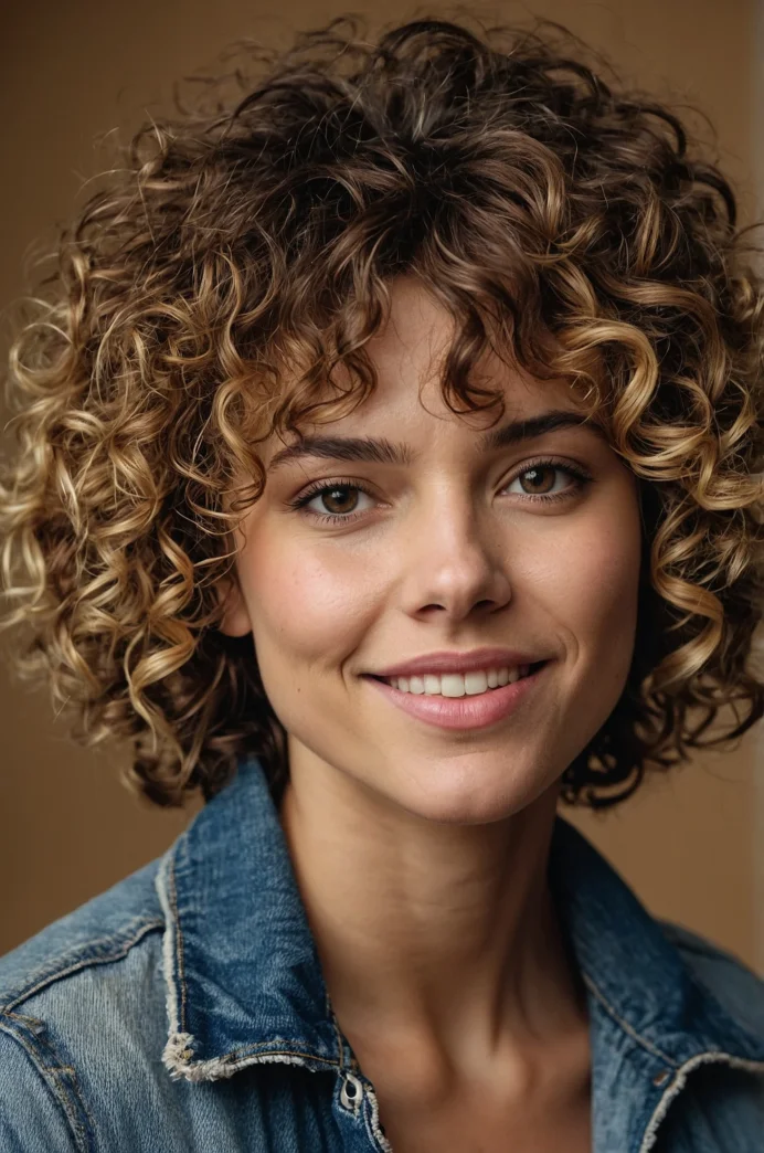 Curly Shag with a Fringe