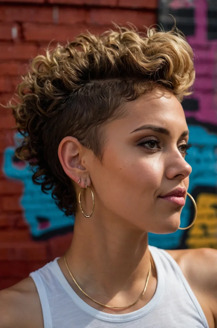 The Curly Undercut Pixie