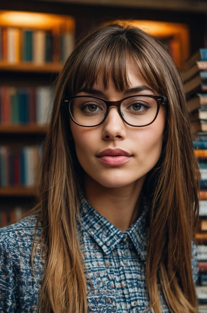 Curtain Fringe Paired with Glasses