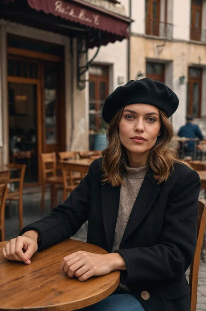Curtain Fringe with a Wool Beret