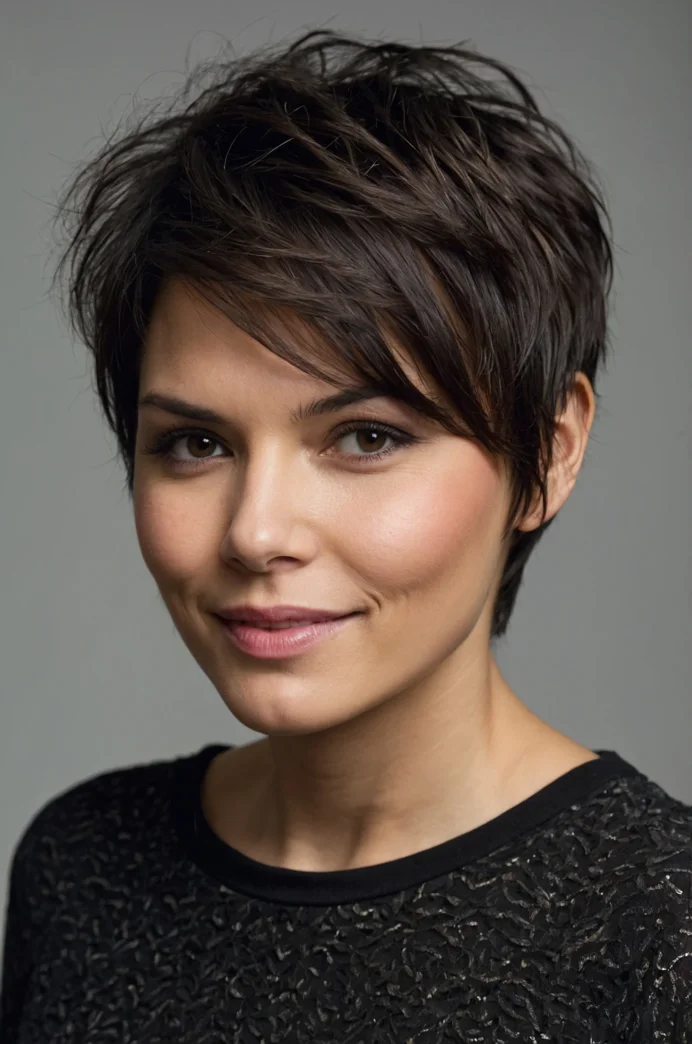 The De-Bulked Textured Pixie for Thick Hair
