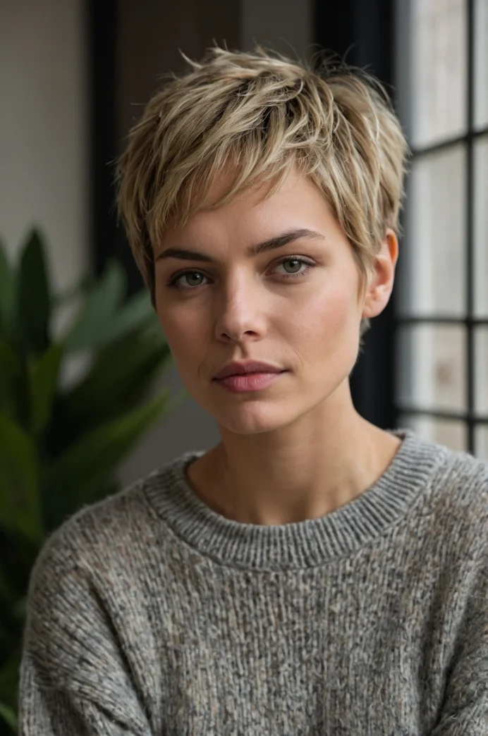 The Dirty Blonde Tousled Pixie