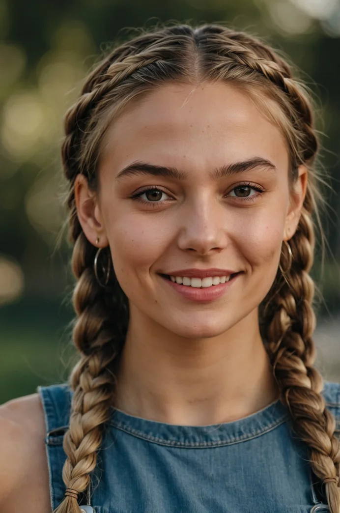 The Dutch Pigtail Braids Half-Up