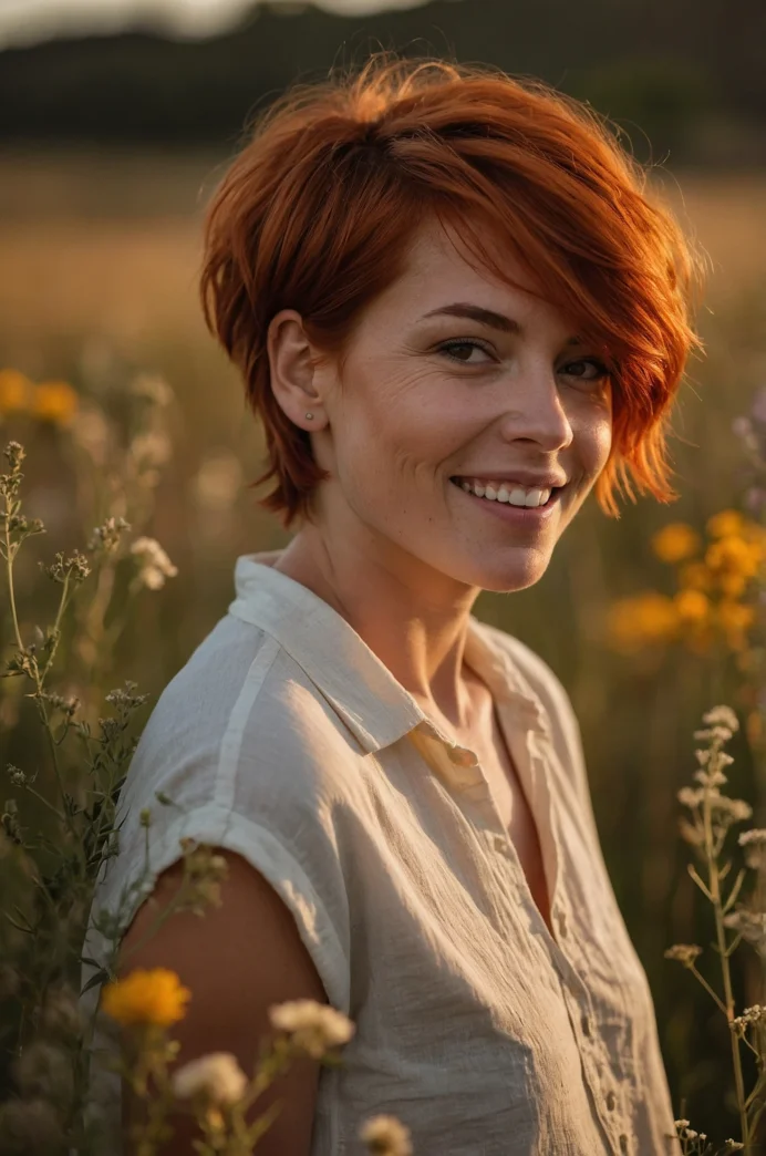 The Fiery Copper Red Pixie